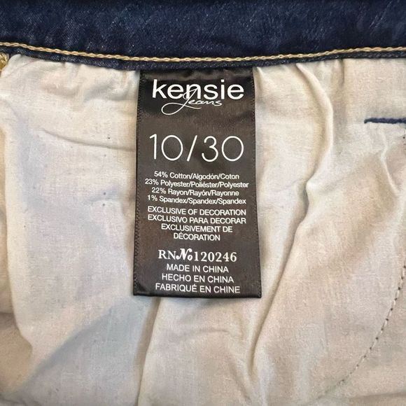 Women's Kensie Disrtressed Fray Cropped Skinny Jeans Size 10/30 - Picture 6 of 6